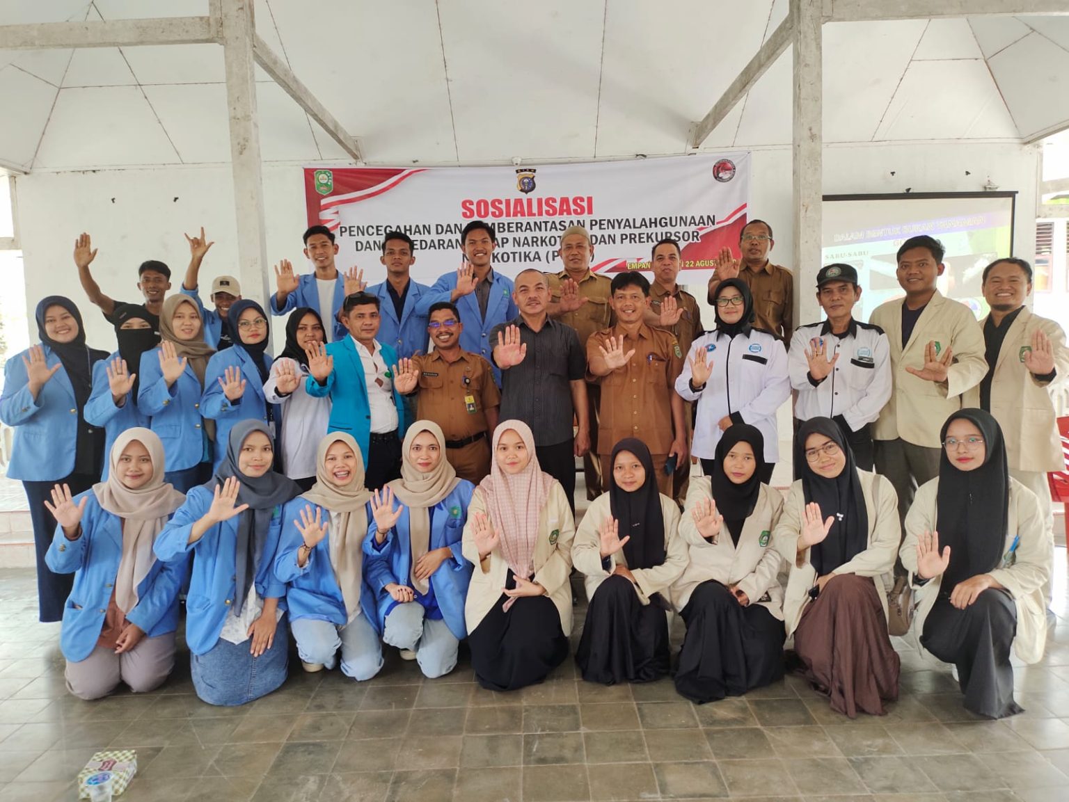 Polsek Koto Gasib Laksanakan Giat Sosialisasi pencegahan dan pemberantasan penyalahgunaan dan peredaran gelap narkotika Di Kampung Empang Pandan.